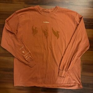 ILLENIUM Live 2023 Long Sleeve T Shirt Mens Orange Graphic Tour Concert Merch